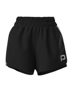 Womens pallap Competion Shorts - BLACK WHITE