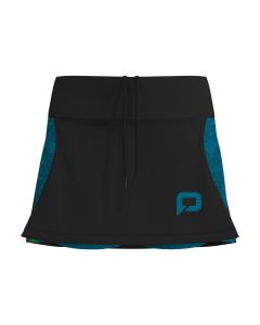Womens pallap Competition Skort V1 - BLACK BLUEGREEN